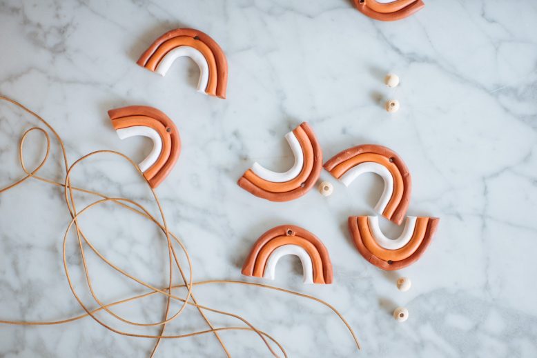 DIY Rainbow Clay Mobile-1-2