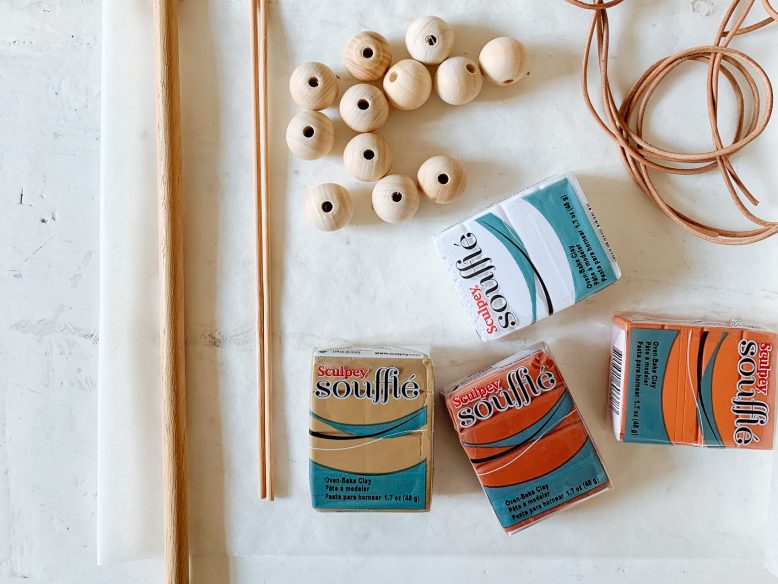 DIY Rainbow Clay Mobile-1