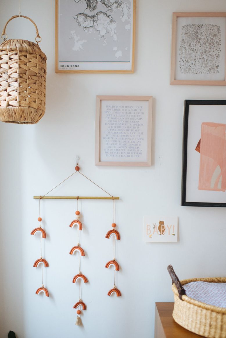 DIY Rainbow Clay Mobile-13