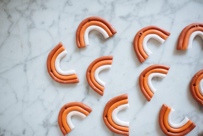 DIY Rainbow Clay Mobile-3