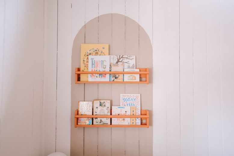 Frankie's Reading Nook DIY Wrched Painted Shelves (14 of 18)
