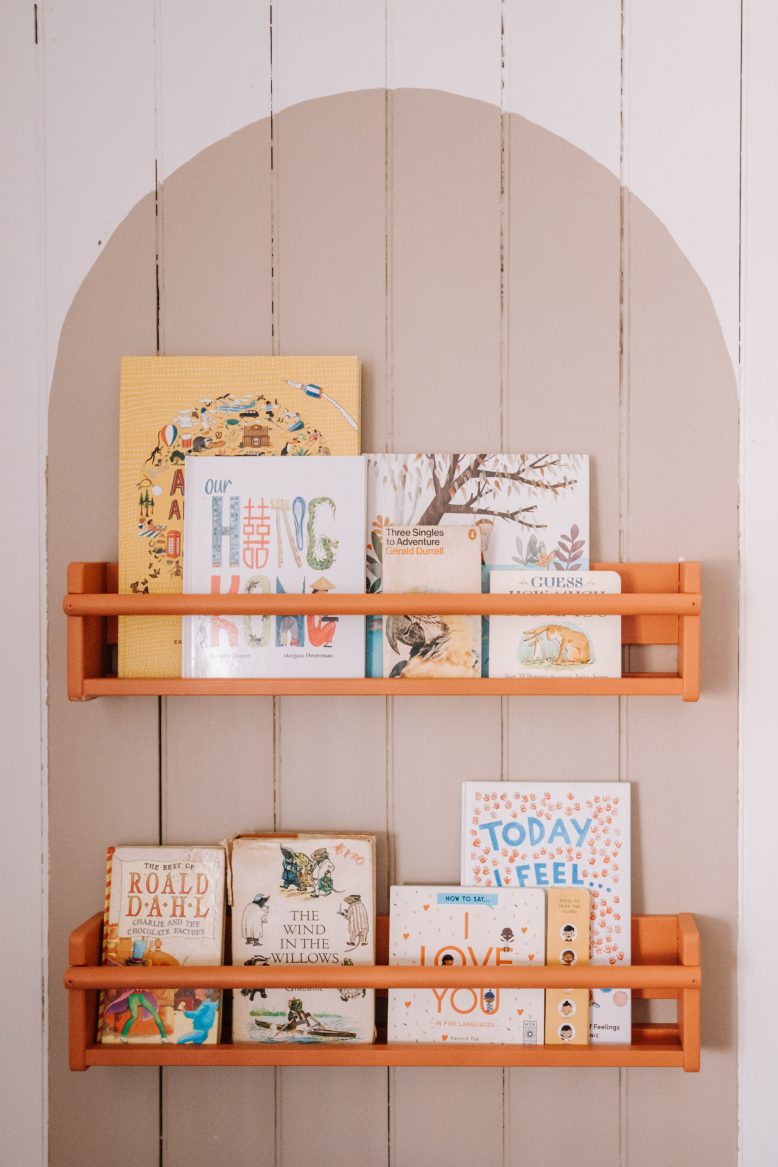 Frankie's Reading Nook DIY Wrched Painted Shelves (15 of 18)