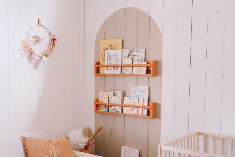 Frankie's Reading Nook DIY Wrched Painted Shelves (17 of 18)