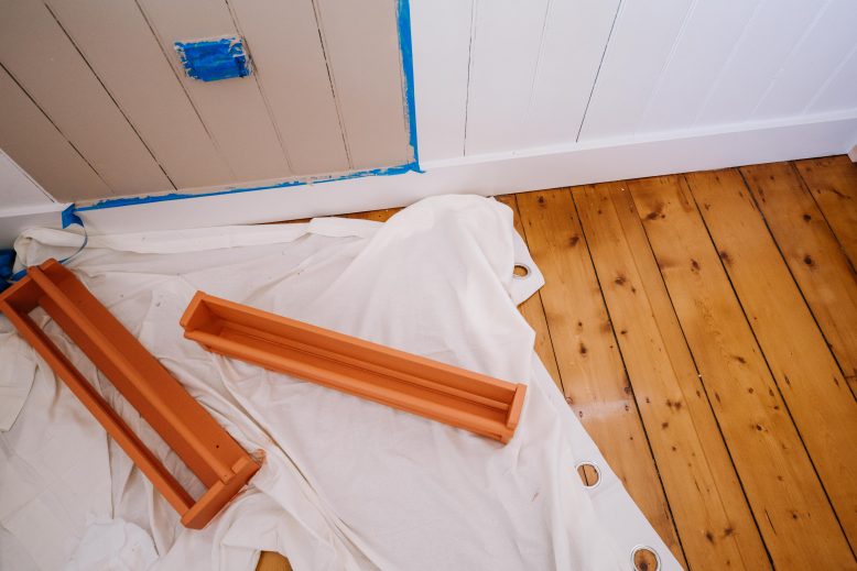 Frankie's Reading Nook DIY Wrched Painted Shelves (7 of 18)