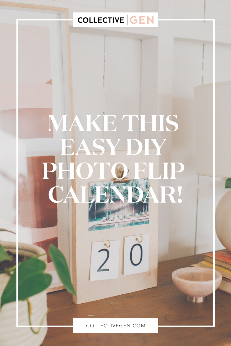 Make this easy DIY photo flip calendar!