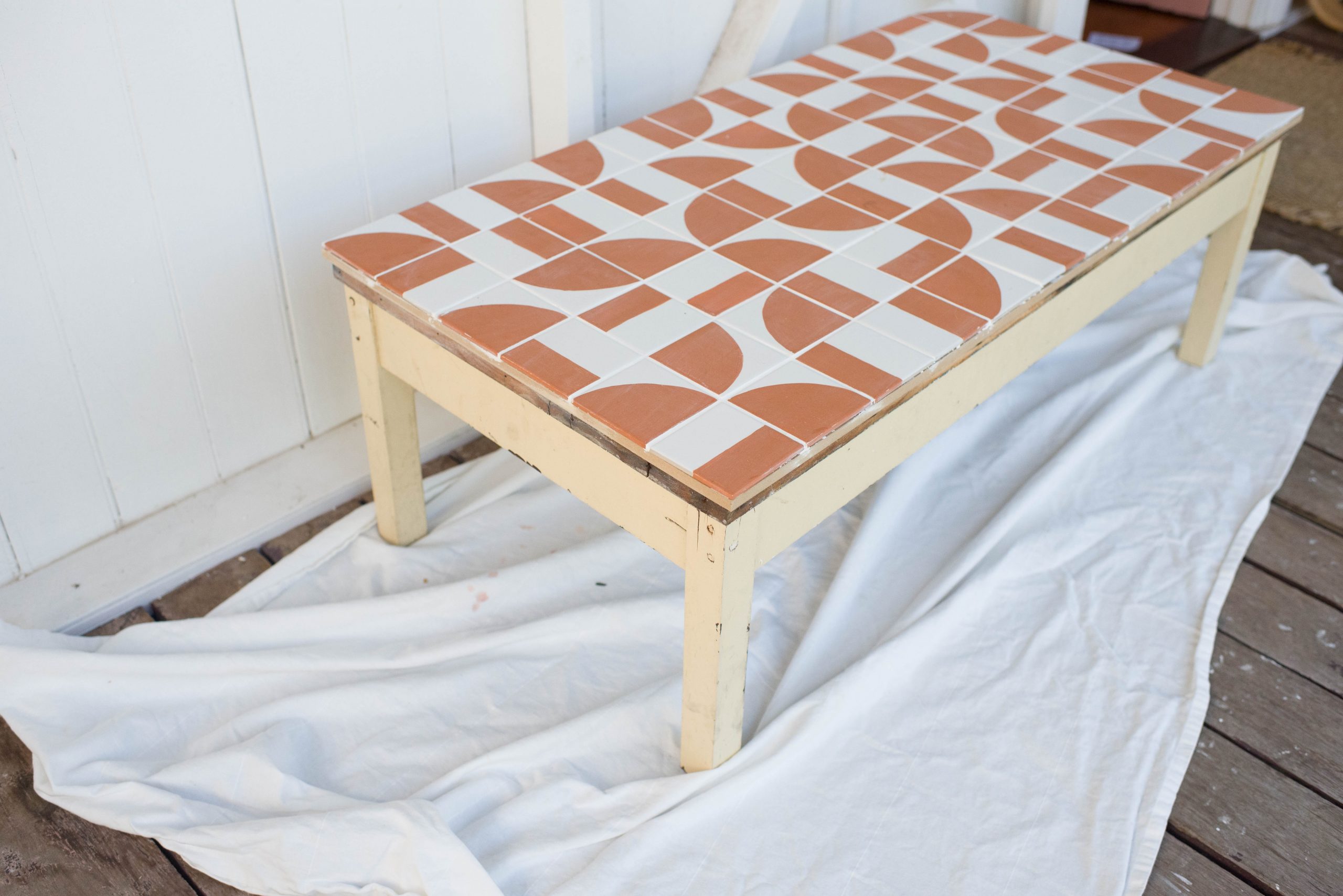 How To Tile A Table (Upcycle With Me!)