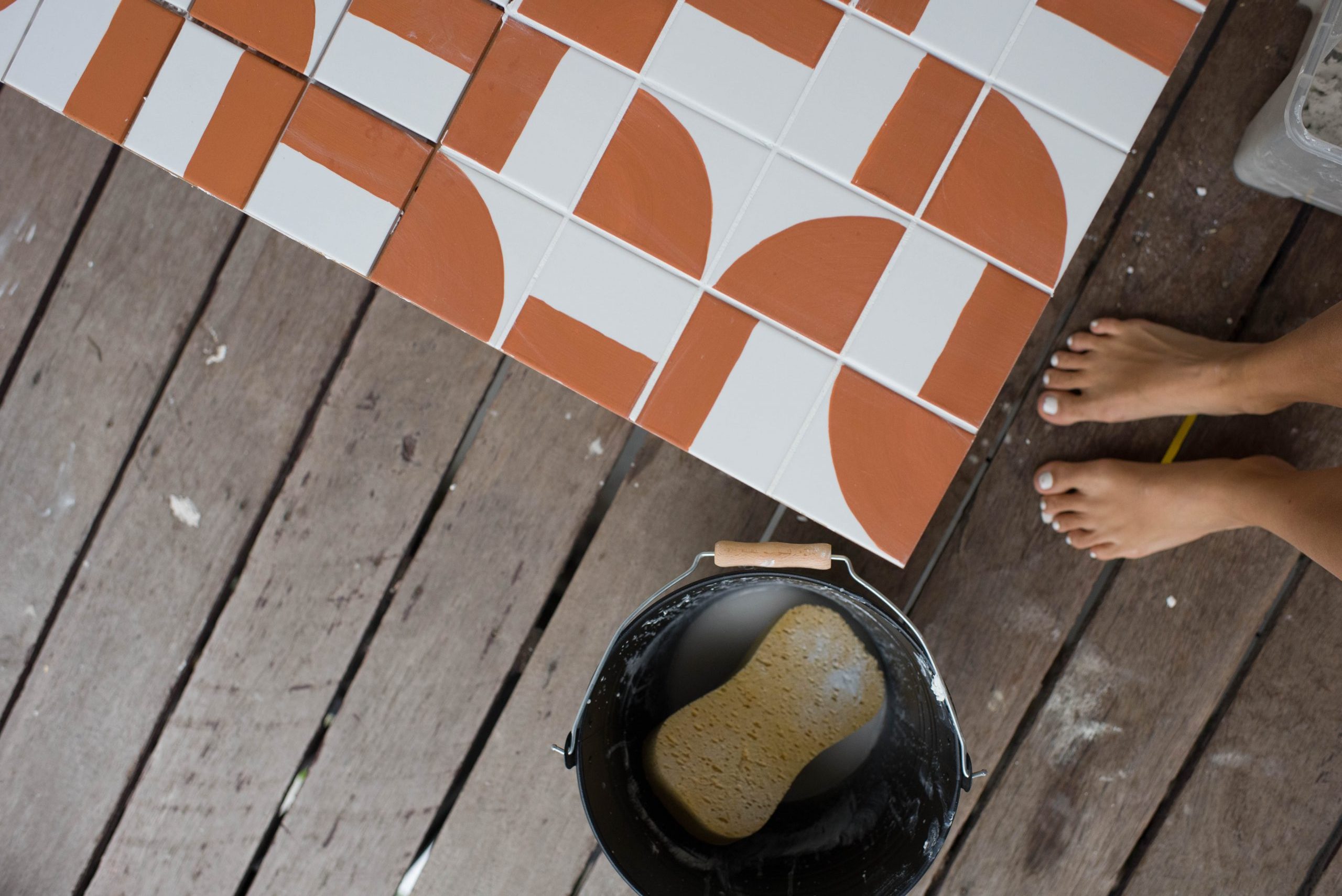How To Tile A Table (Upcycle With Me!)