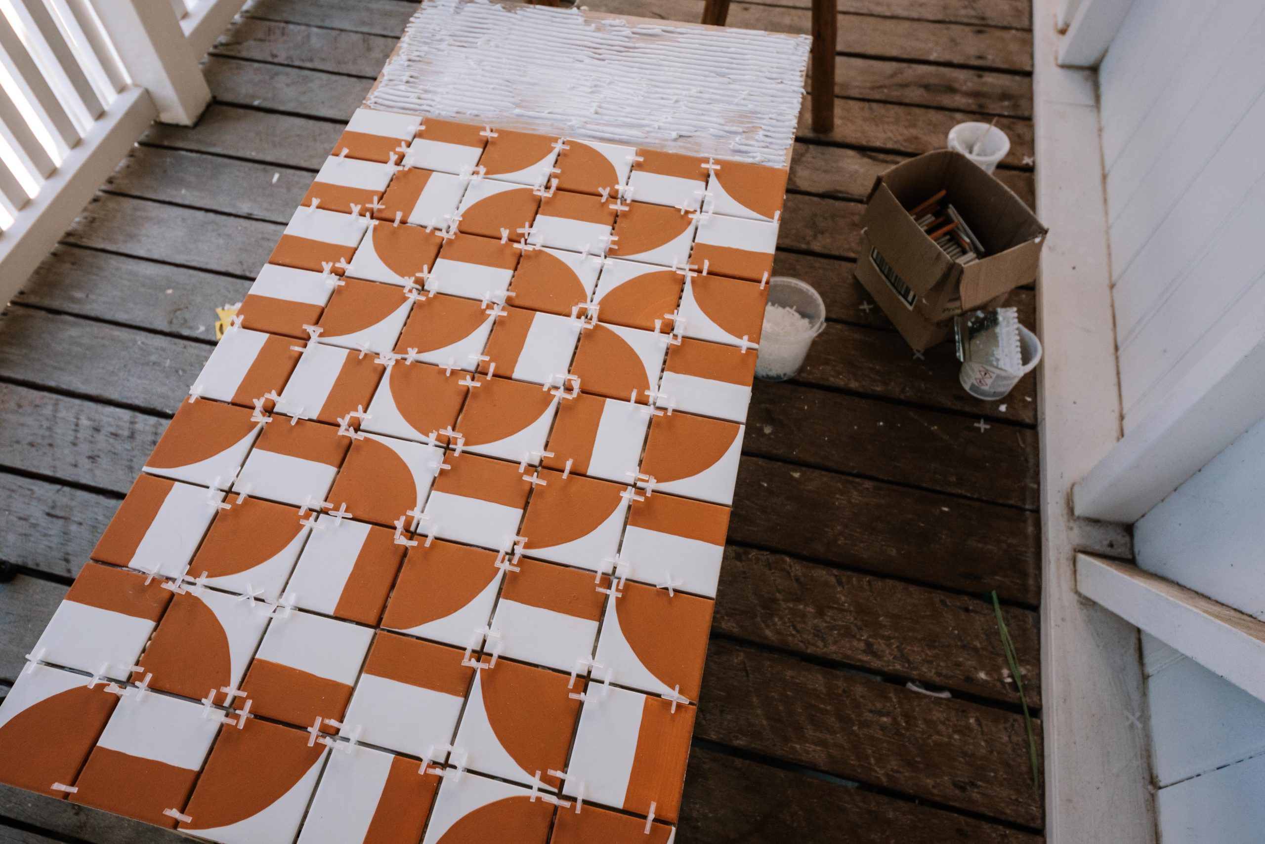 How To Tile A Table (Upcycle With Me!)