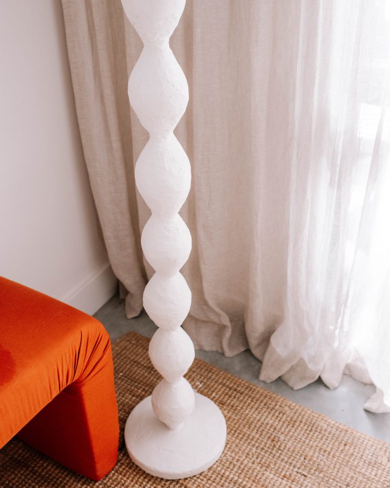 Upcycled Raffia Side Table-5