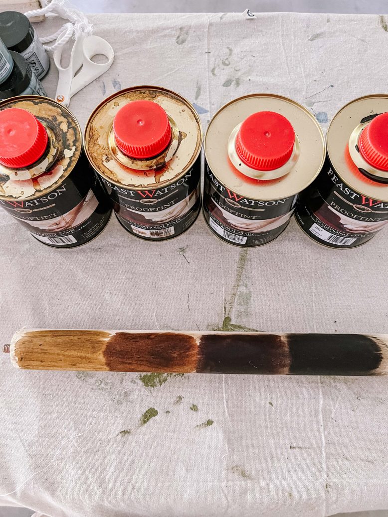 distressed wood stool project-2