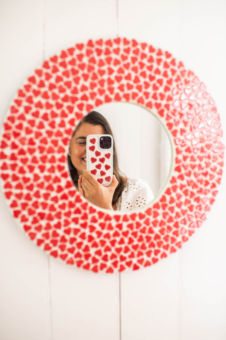 Mosaic Heart Mirror-16