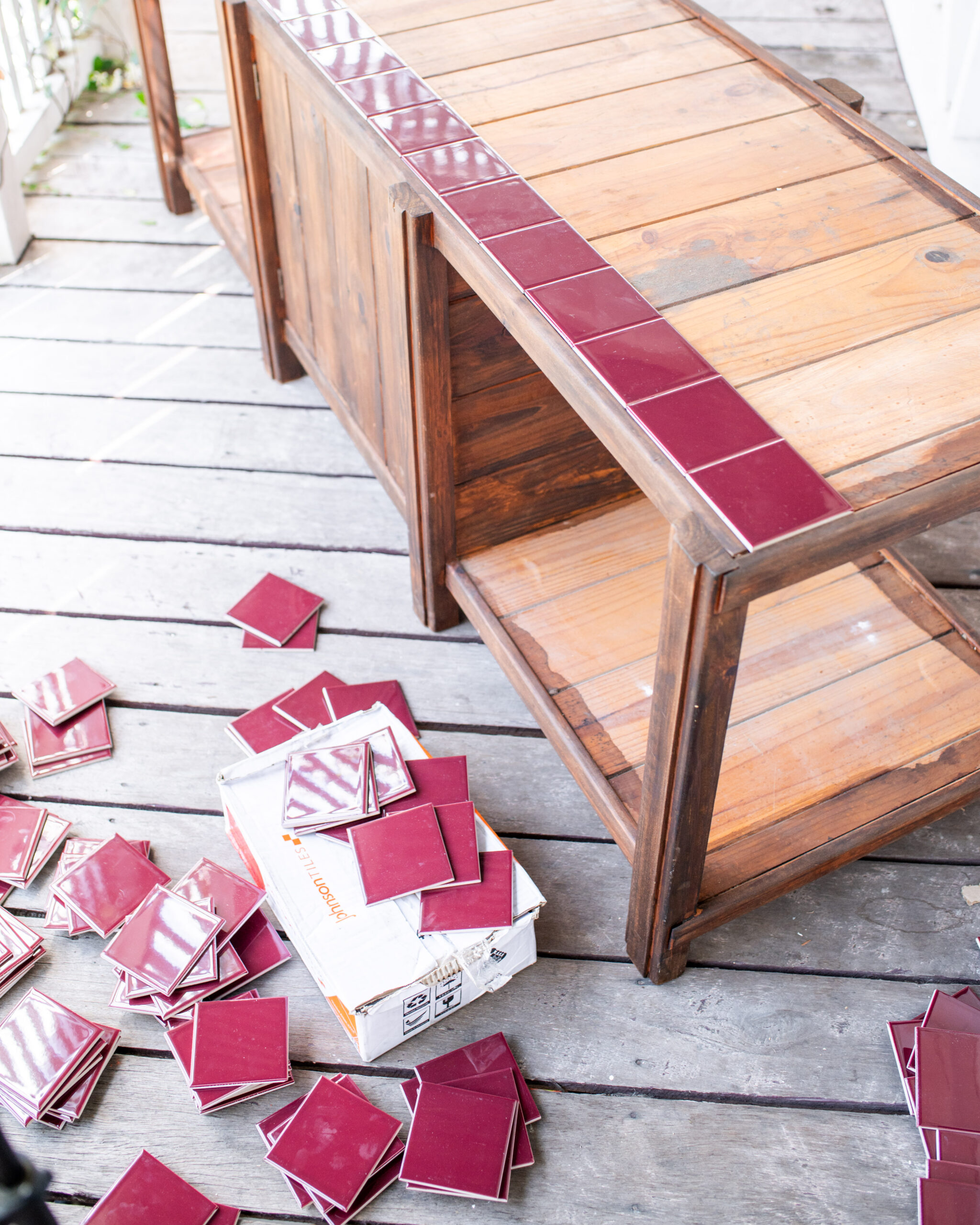 How To Make a Tiled TV Cabinet