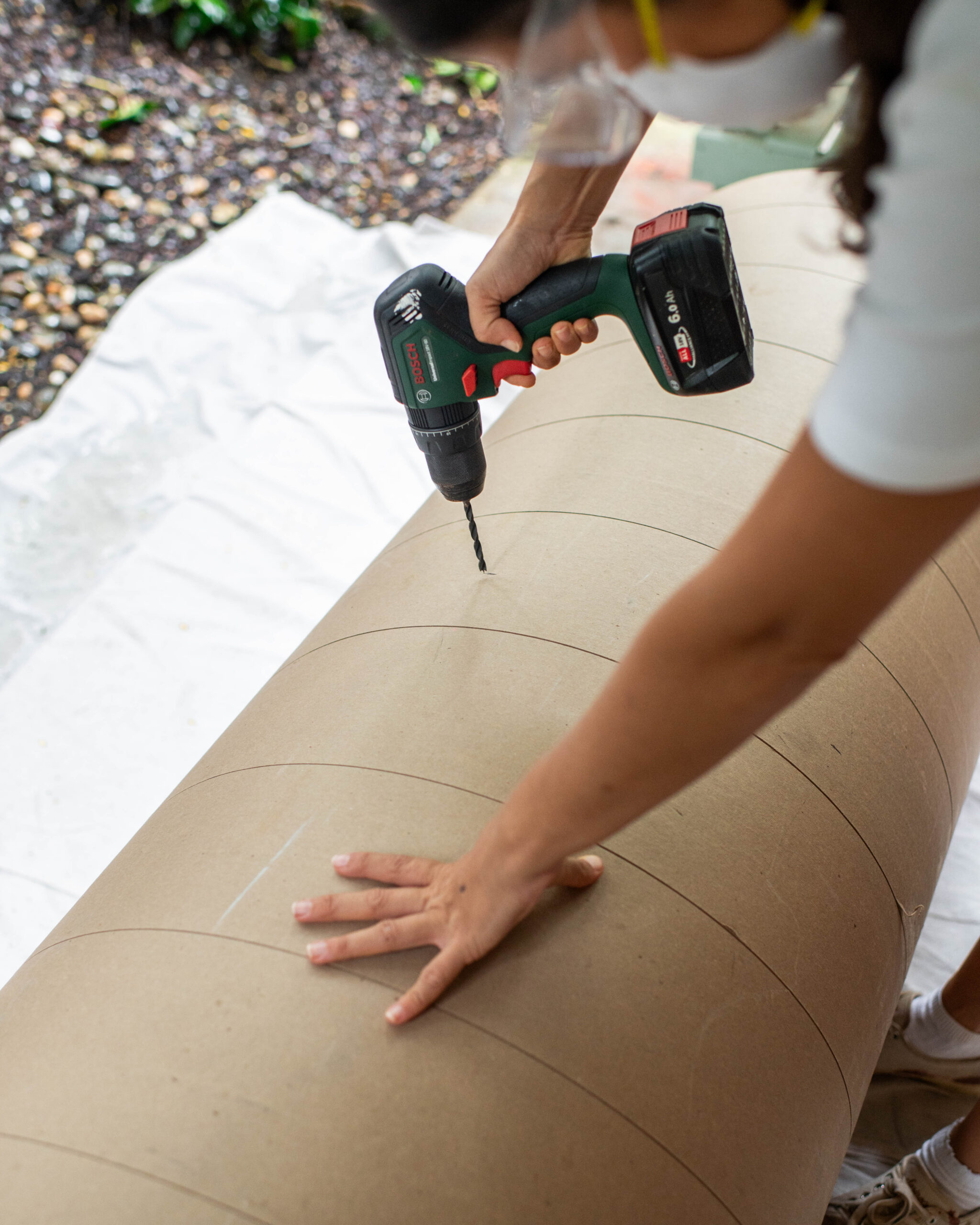 Making a Round Upholstered Vanity (a Dilly Dally and Urban Outfitters Dupe!)