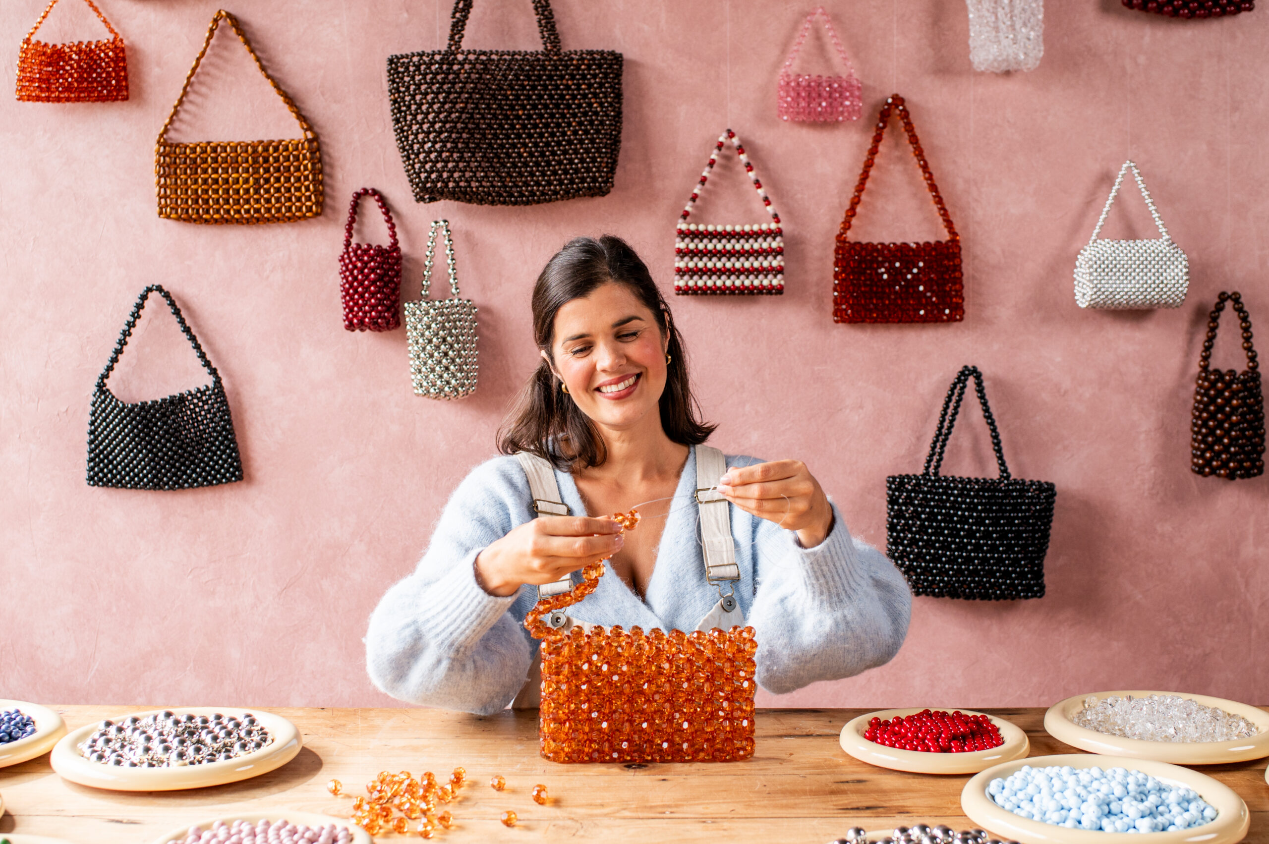 Learn how to make Beaded Handbags in my new course!